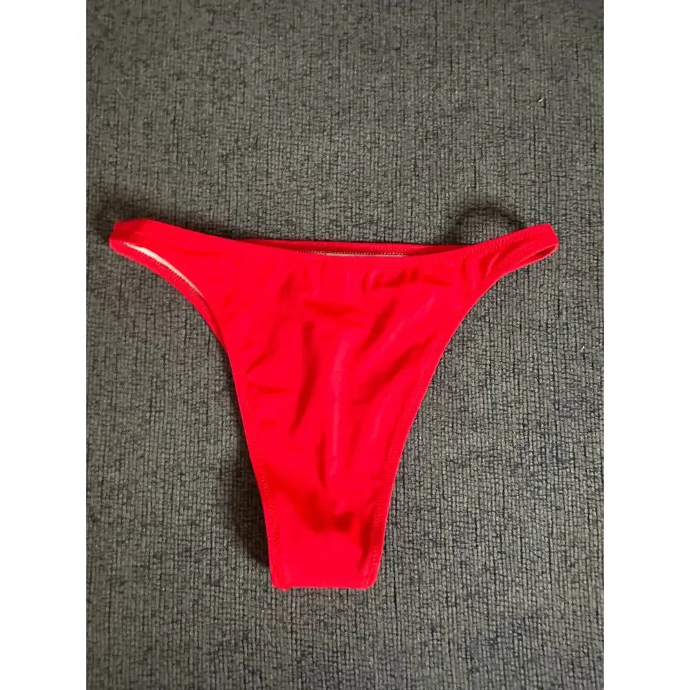 Solid & Striped x RE/DONE The Hollywood Bikini Bottom Red Womans M NWT